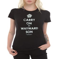 Supernatural Kansas Carry On Wayward Son Girls T-Shirt