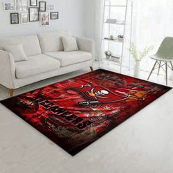 Tampa Bay Buccaneers Rug All Over Print Logo Custom Area Rug Carpet Full Sizes Home Living Rug Carpet Decor