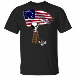 Painting Betsy Ross Flag T-Shirt 4th Of July Tee MT05