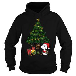 Woodstock Christmas tree for unto you is born this day &8211 Hoodie