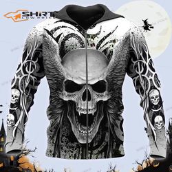 King Skull 3D Zip Hoodie