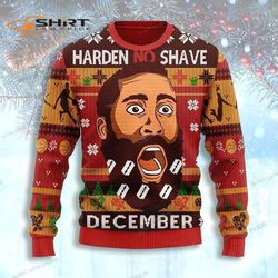 James Harden No Shave December Ugly Christmas Sweater