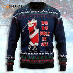 Ho Ho Hole In One Ugly Christmas Sweater
