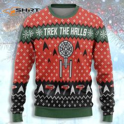 Star Trek Trek The Halls Red Christmas Ugly Christmas Sweater