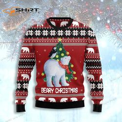 Polar Bear Beary Christmas Ugly Christmas Sweater