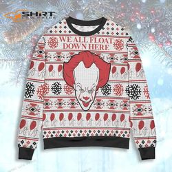 Pennywise We All Float Down Here Ugly Christmas Sweater