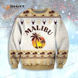 Pattern Malibu Rum Ugly Christmas Sweater