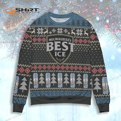 Milwaukee Is Best Ice Beer Snowflake Ugly Christmas Sweater