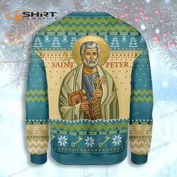 Merry Christmas Gearhomies Saint Peter Womens Ugly Christmas Sweater