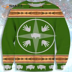 Medicine Wheels Bisons Ugly Christmas Sweater