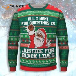Justice For Black Lives Ugly Christmas Sweater