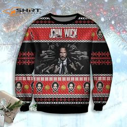 John Wick The Impossible Task Poster Ugly Christmas Sweater