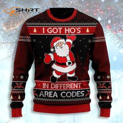I Got Ho In Different Area Codes Ugly Christmas Sweater