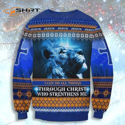 i can do all things through christ jesus ugly christmas sweater