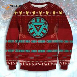 Iron Man Tony Stark Industries Marvel Ugly Christmas Sweater