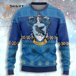 Harry Potter Slytherin Blue Womens Ugly Christmas Sweater
