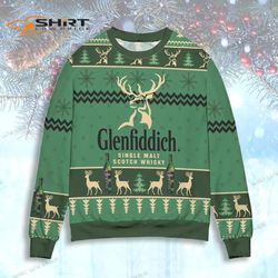 Glenfiddich Single Malt Scotch Whisky Christmas Womens Ugly Christmas Sweater