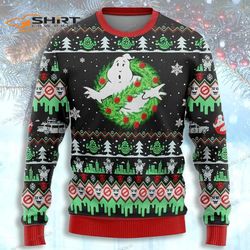 Ghostbusters Black Ugly Christmas Sweater