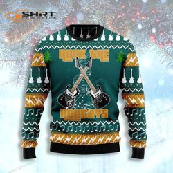 Guitar Rock The Holiday For Ugly Christmas Sweater