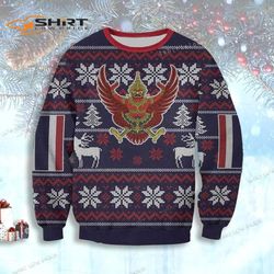 Garuda Emblem Of Thailand Ugly Christmas Sweater