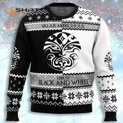 Game Of Thrones House Black And White Womens Ugly Christmas Sweater