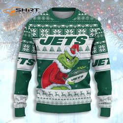 Grinch York Jets Ugly Christmas Sweater