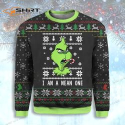 Grinch Face Ugly Christmas Sweater