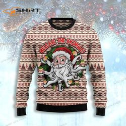 Funny Santa Claus Release The Kringle Ugly Christmas Sweater
