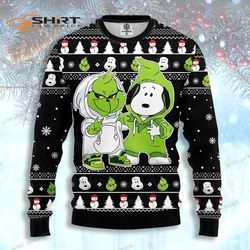 Grinch And Snoopy Ugly Christmas Sweater