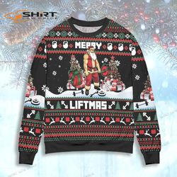 Funny Merry Liftmas Fitness Ugly Christmas Sweater