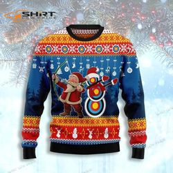 Funny Christmas Santa Claus Archery Ugly Christmas Sweater