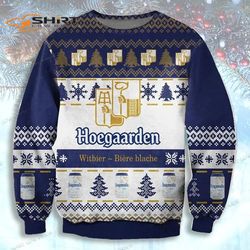 Hoegaarden Witbier Biere Blanche Beer Ugly Christmas Sweater