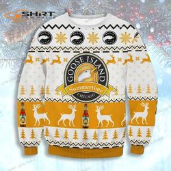 Goose Island Summertime Chicago Ale Ugly Christmas Sweater