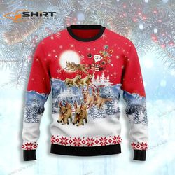 Golden Retriever Santa Claus Ugly Christmas Sweater
