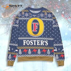 Foster Is Beer Logo Snowflake Ugly Christmas Sweater