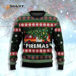Firefighter Firemas Christmas Ugly Christmas Sweater