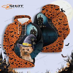 Yorkshire Terrier Halloween Hoodie Dog Halloween 3D Hoodie Pumpkin