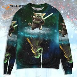 Star Wars Cat Yoda Ugly Christmas Sweater