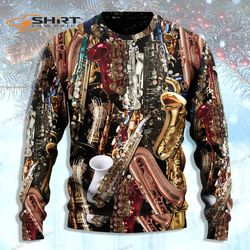 saxophone i don&8217t need therapy i just need saxophone ugly christmas sweater