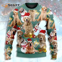 Golden Retriever Merry Ugly Christmas Sweater