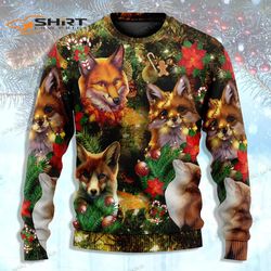 foxmas amazing merry ugly christmas sweater