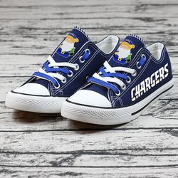 christmas design los angeles chargers limited print  football fans low top canvas shoes sport sneakers t-dwas020l