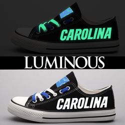 carolina panthers limited print  football fans luminous low top canvas shoes sport sneakers t-dv286hy