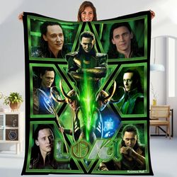 Loki Laufeyson Fleece Blanket  Loki God of Mischief Tom Hiddleston Bla