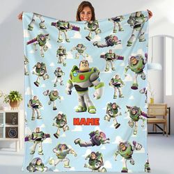 Personalized Toy Story Buzz Lightyear Fleece Blanket  Toy Story Land B