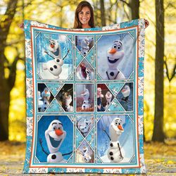 Frozen Olaf Fleece Blanket Olaf Elsa Princess Blanket Olaf Magic Kingd