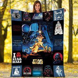 Luke Skywalker Fleece Blanket, Darth Vader Princess Leia Blanket Starw