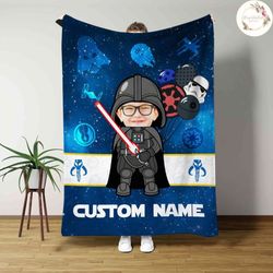 Custom Face Photo  Name Disney Star Wars Blanket, Galaxys Edge Ballo