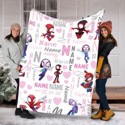 Customized Spidey and His Amazing Friends The Spider Gwen Fleece Blank