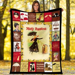 Mary Poppins Fleece Blanket  Mary Poppins Bert Blanket for Bed Couch S